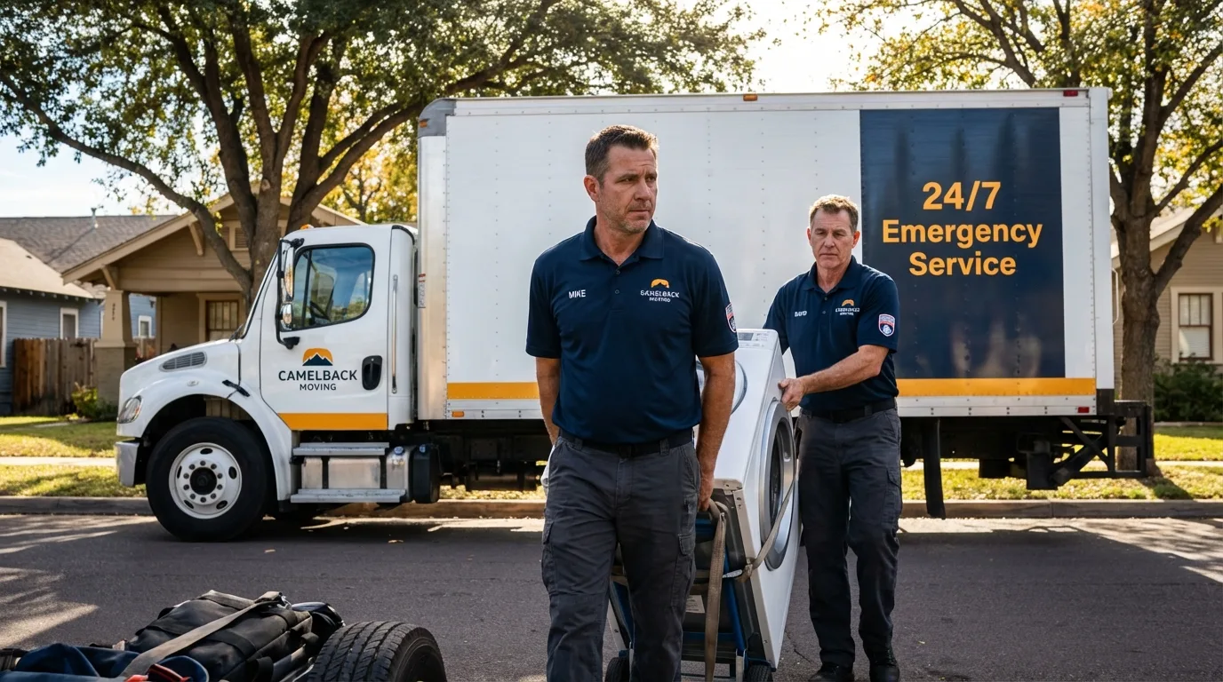 CamelBack Moving crew loading furniture in Kingsford Heights, IN